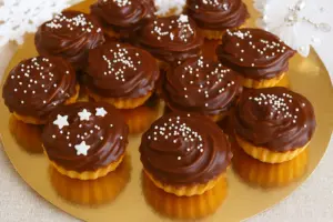 Vanilkové košíčky s čokoládovou náplní