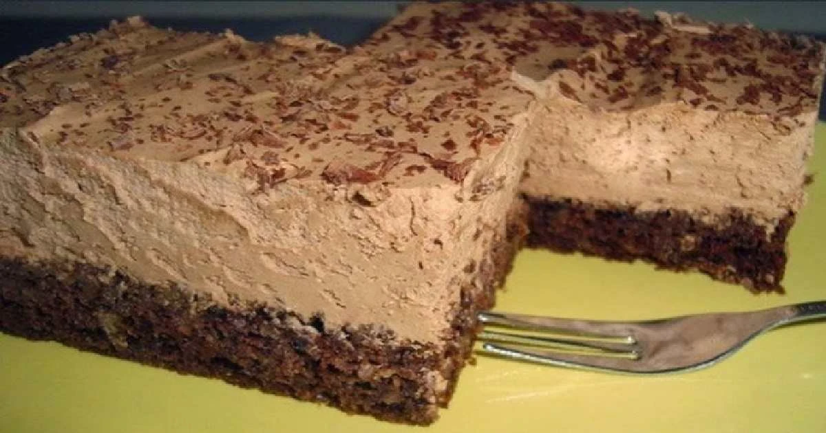 Čokoládovo-ořechový zákusek