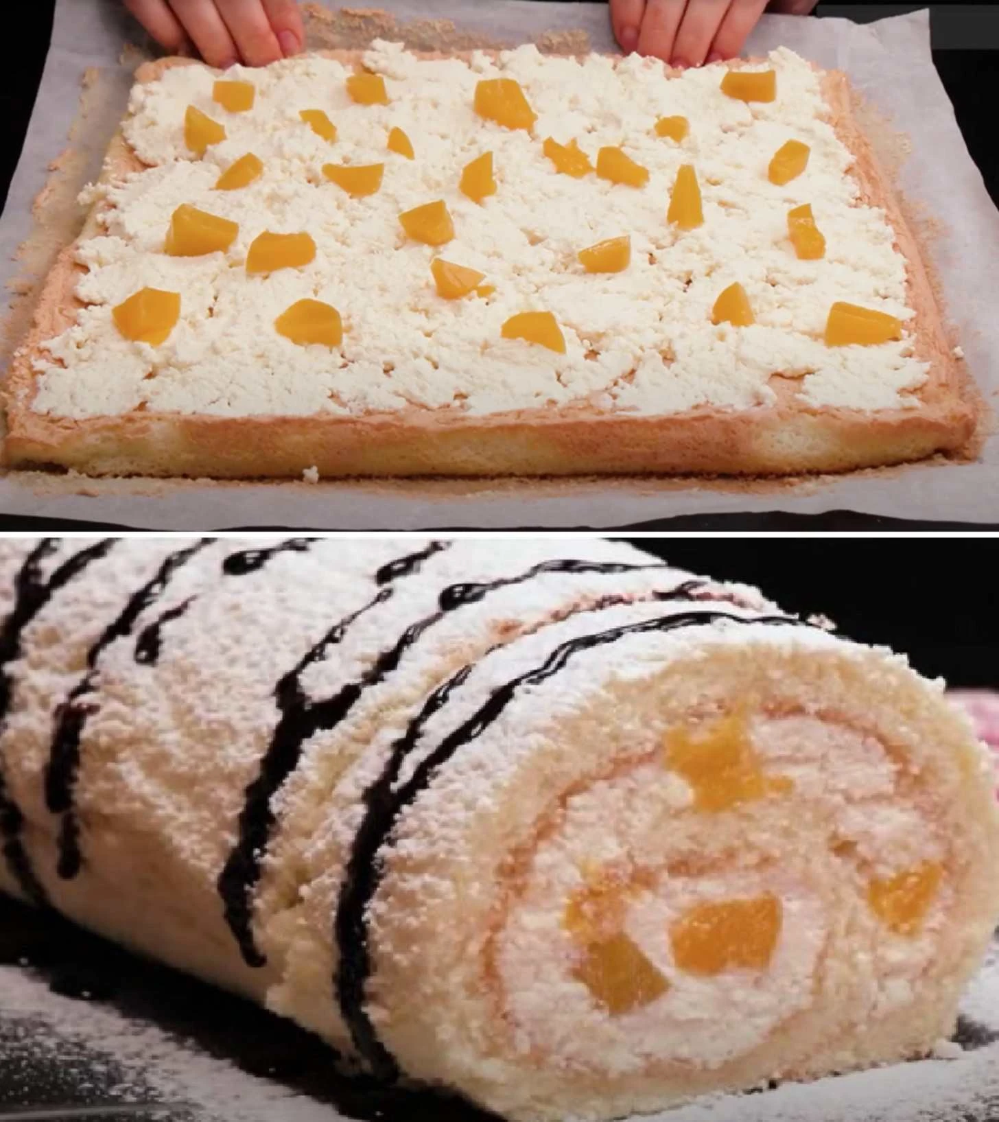 Nadýchaná piškotová roláda